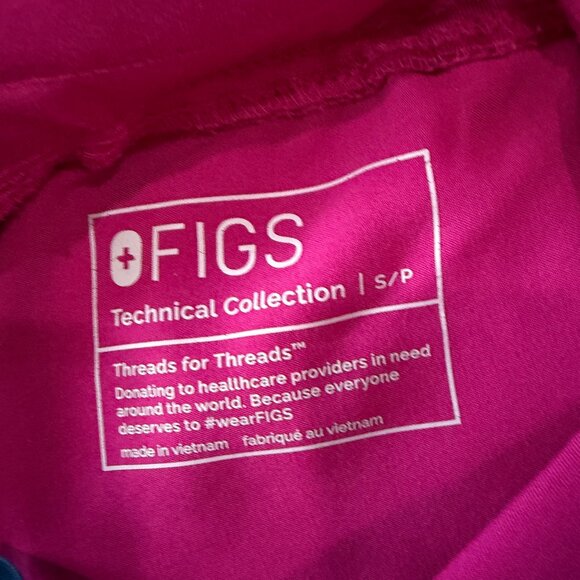 FIGS Technical Collection Hot Pink Joggers Scrubs Bottoms Pants Size Small - Picture 9 of 10